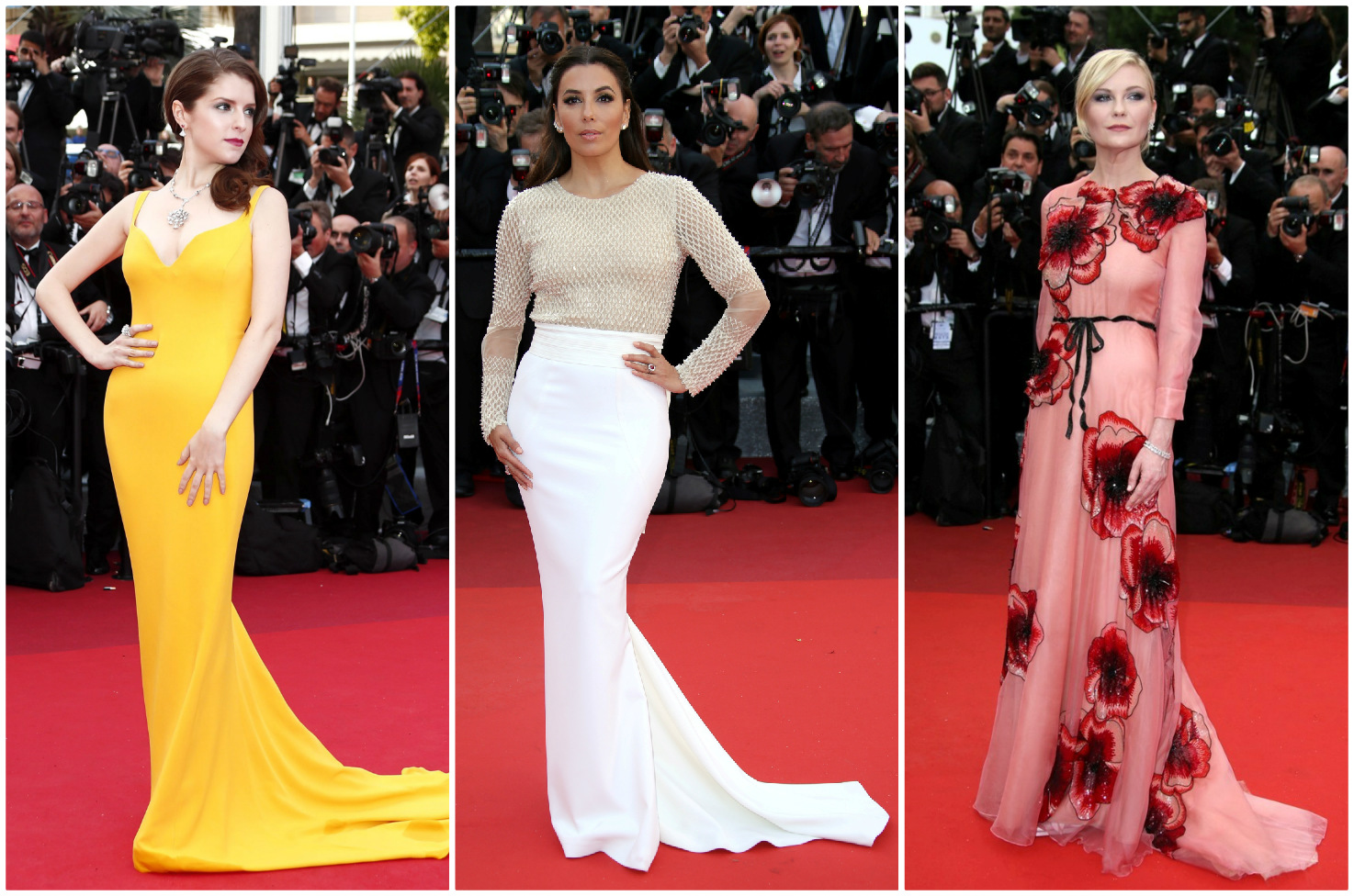 Anna Kendrick, Eva Longoria y Kirsten Dunst. 