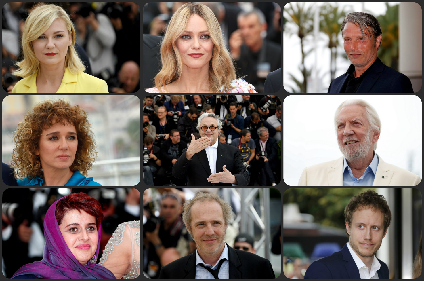 Kirsten Dunst, Mads Mikkelsen, Valeria Golino, George Miller, Donald Sutherland, Katayoon Shahabi, Arnaud Desplechin y László Nemes integran el jurado