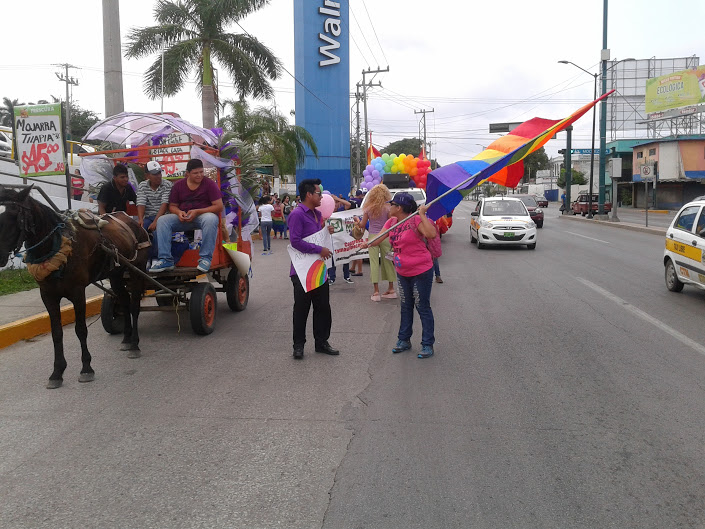 Sale a la calle comunidad lésbico gay para exigir respeto a sus derechos en el día mundial contra la homofobia.
