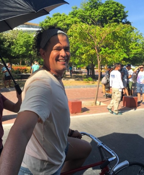 Carlos Vives en la filmación del video en Colombia. 