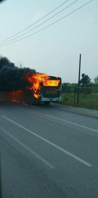 Incendio de autobús en Tampico