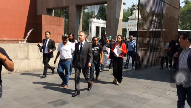 El subsecretario de Asuntos Multilaterales y Derechos Humanos, Miguel Ruiz Cabañas, a su llegada a la Cancillería.