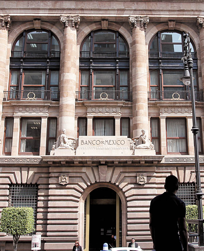 Oficinas centrales del banco central en la capital del país. 