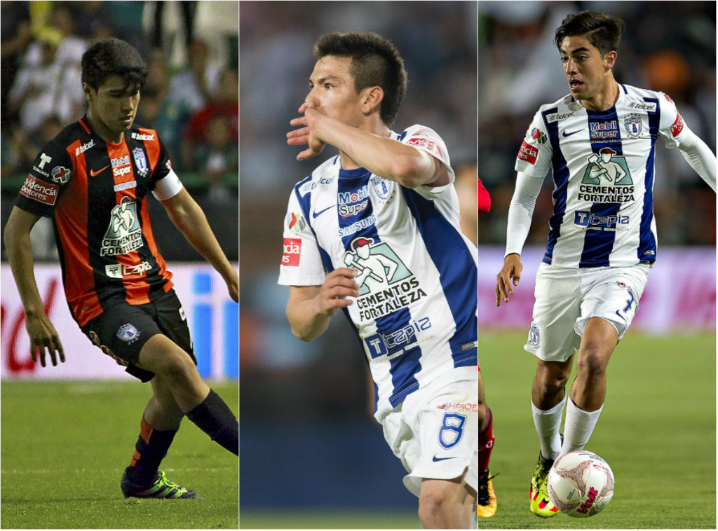 Gutiérrez, Lozano y Pizarro, jóvenes jugadores del Pachuca 