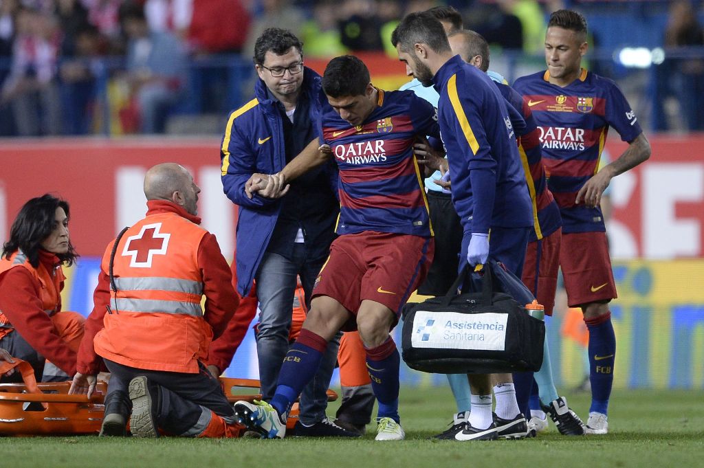 Suárez se lesionó en la Final de la Copa del Rey