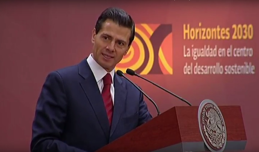 El presidente Enrique Peña Nieto en la inauguración del 36 Periodo de Sesiones de la Comisión Económica para América Latina y el Caribe (CEPAL).