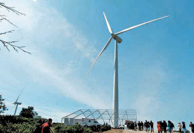 El parque eólico en La Esperanza, Puebla. 