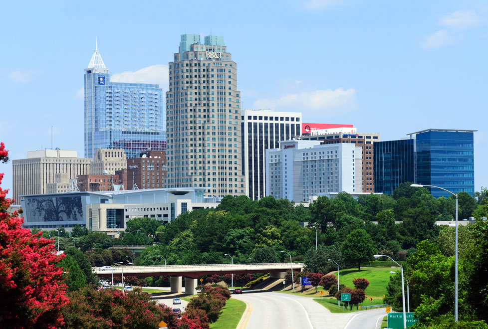 Raleigh y su área metropolitana albergan el Research Triangle Park, un parque industrial en donde operan 40 compañías de alta tecnología que emplean a