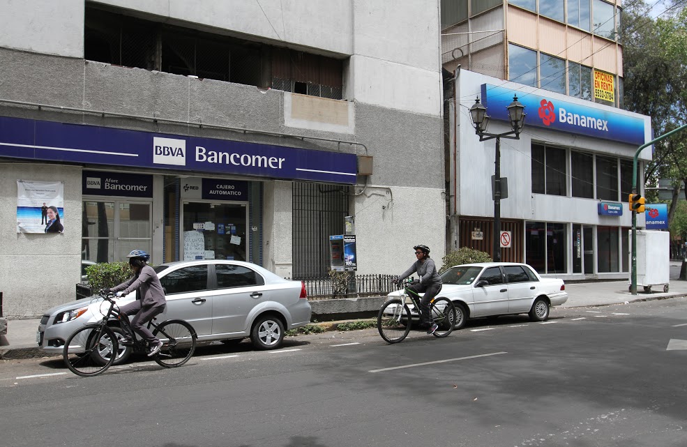 Sucursales bancarias en la Ciudad de México.