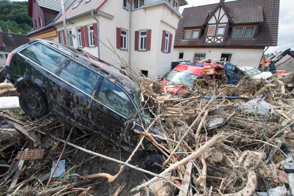 Las tormentas y las lluvias también provocaron estragos en Bade-Wurtemberg,  cerca de la frontera con Francia.