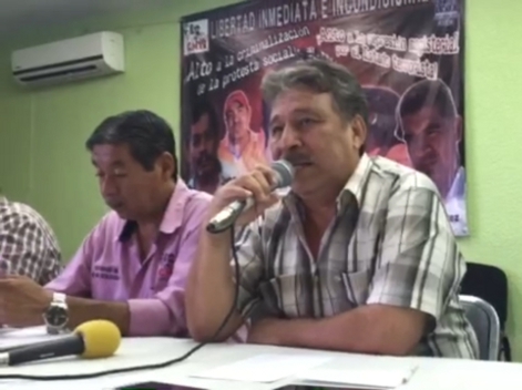 El líder de la sección 07 de la Coordinadora Nacional de Trabajadores de la Educación, Adelfo Alejandro Gómez. 