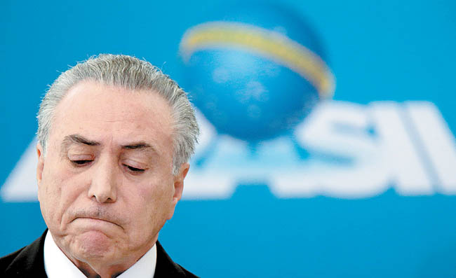 El mandatario interino Michel Temer. 