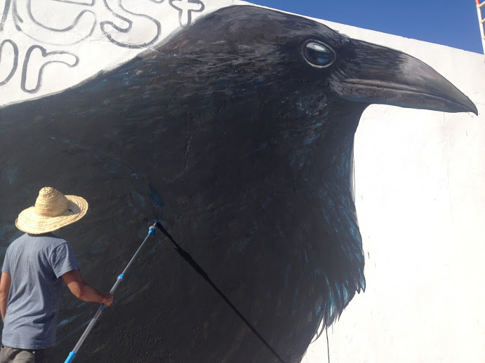 Durante el Street Art Caravan  a cada participante le asignaron un muro en diferentes zonas de la ciudad