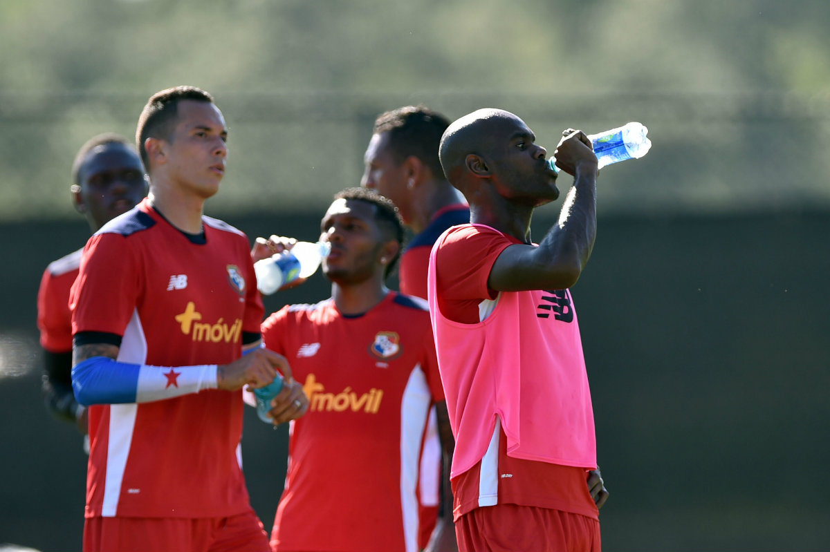 La selección de Panamá en su entrenamiento
