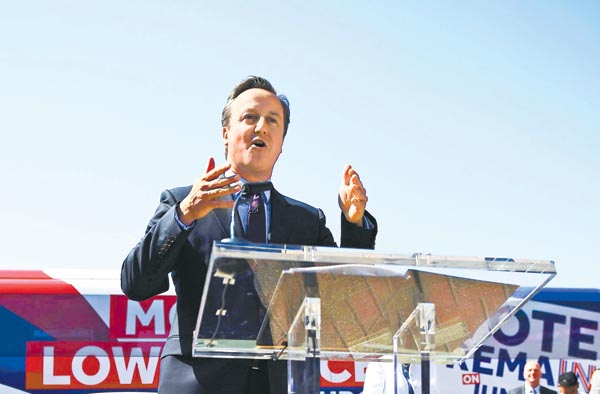 Cameron hace campaña.