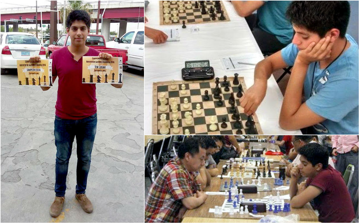 Javier comenzó a mover las piezas desde los siete años. 
