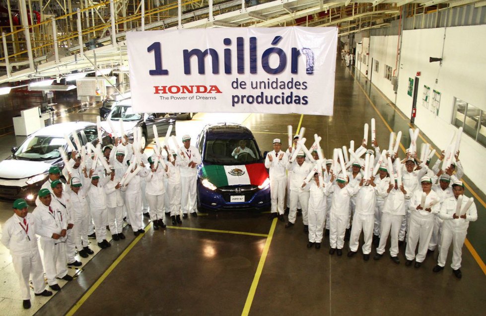 Honda de México celebró este martes la producción de su automóvil un millón en el país, se trata de un modelo HR-V