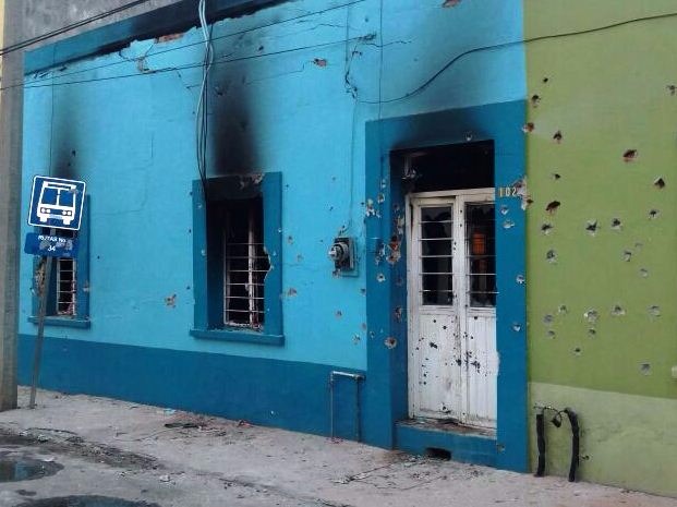 Casa de seguridad con registros del enfrentamiento.