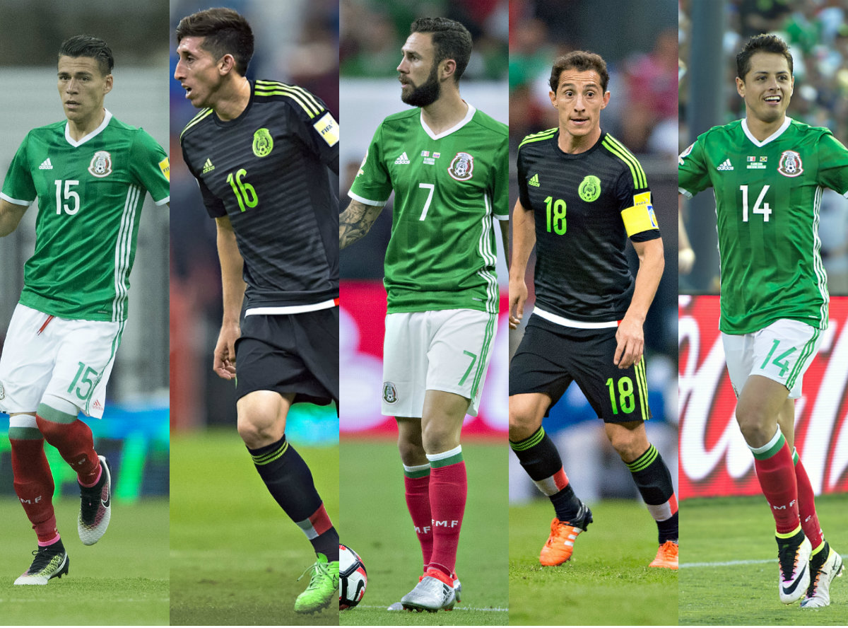 Moreno, Herrera, Layún, Guardado y Hernández