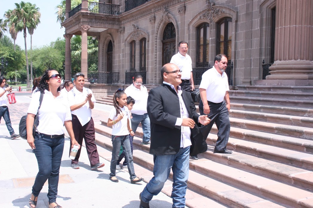 Pedro Alejo Rodríguez "Fufito", entre los manifestantes. 