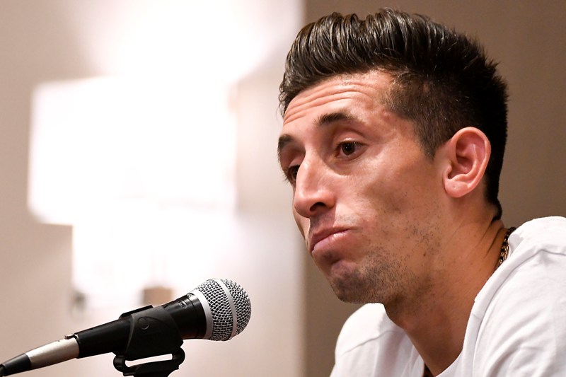 Héctor Herrera, en conferencia de prensa previo al partido ante Chile 
