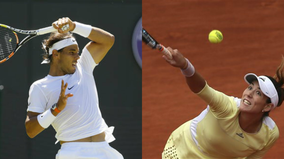 Rafael Nadal y Garbiñe Muguruza