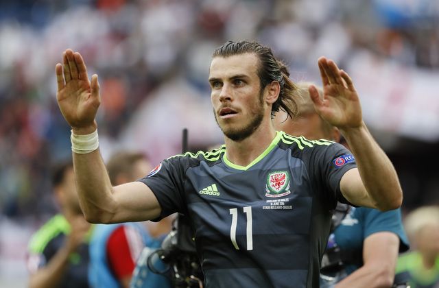 Gareth Bale, en un partido con la selección de Gales  
