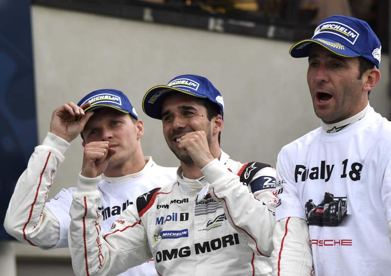 Los pilotos de Porsche: Lieb, Jani y Dumas