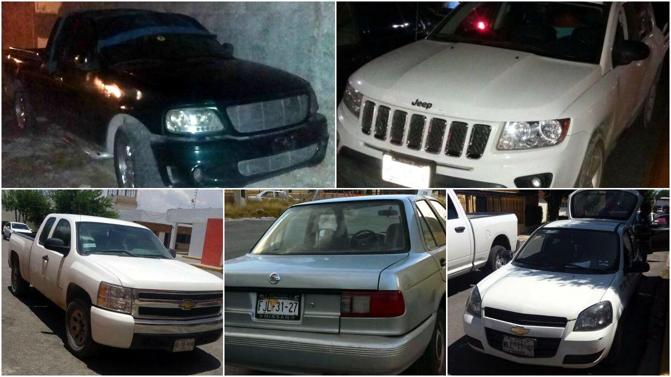 5 autos con reporte de robo recuperados en Saltillo.