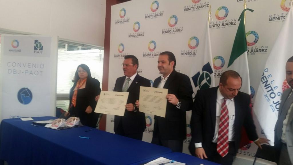 La delegación Benito Juárez firmó acuerdo con la Procuraduria Ambiental y del Ordenamiento Territorial para la instalación de áreas especiales para ma