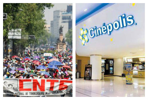 Las manifestaciones de la CNTE han afectado operación, asegura Cinépolis.
