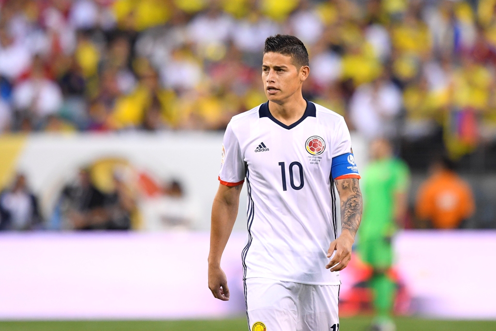 James Rodríguez, jugador de la selección colombiana