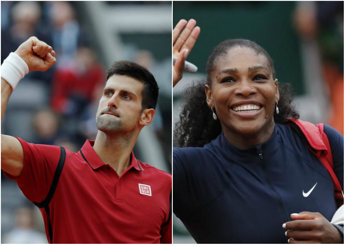 Novak Djokovic y Serena Williams, los número uno del mundo