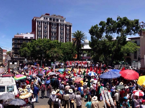 Hoy cumplen un mes de protestas. Organizaciones vinculadas al campo exigen al entrega de apoyos económicos para campesinos.