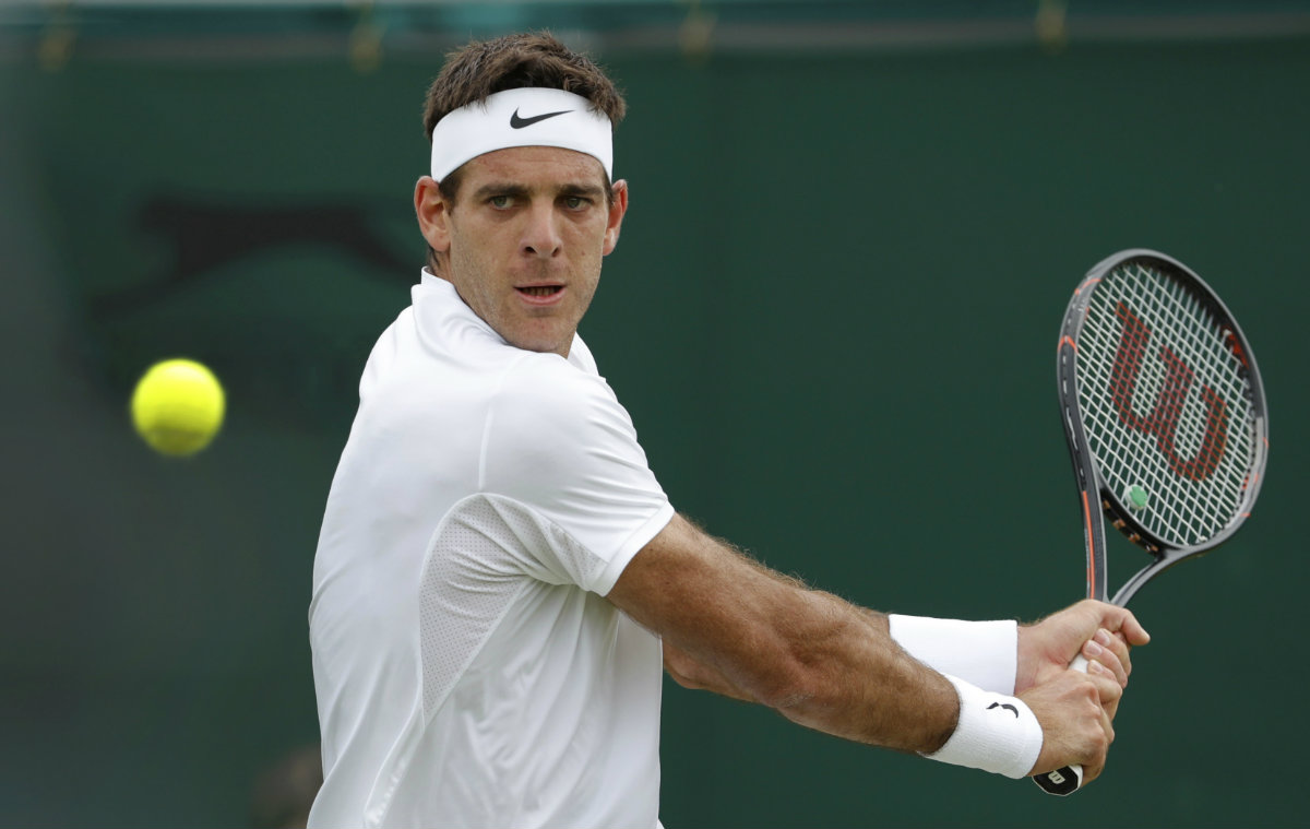 Juan Martín del Potro durante el Grand Slam de Wimbledon