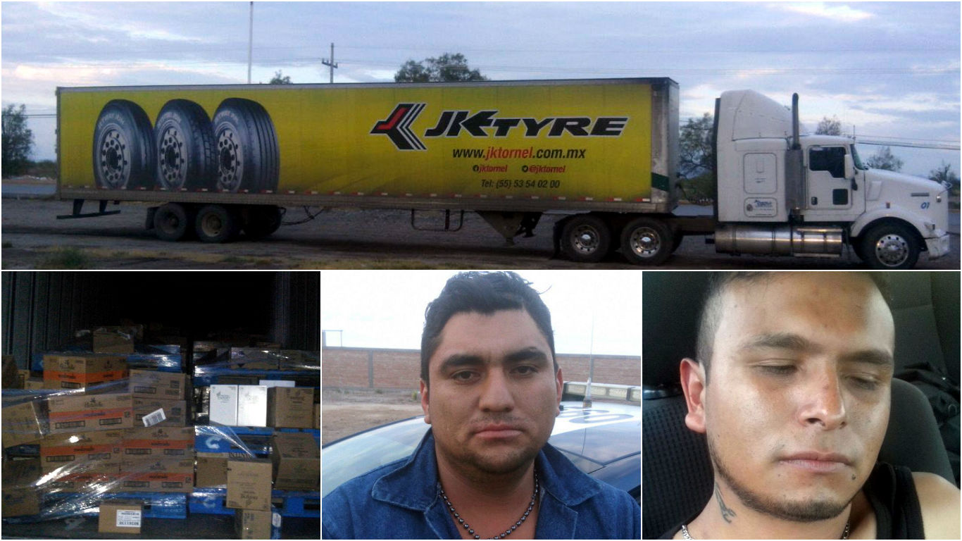 Fueron detenidos en la carretera libre Torreón - Saltillo.