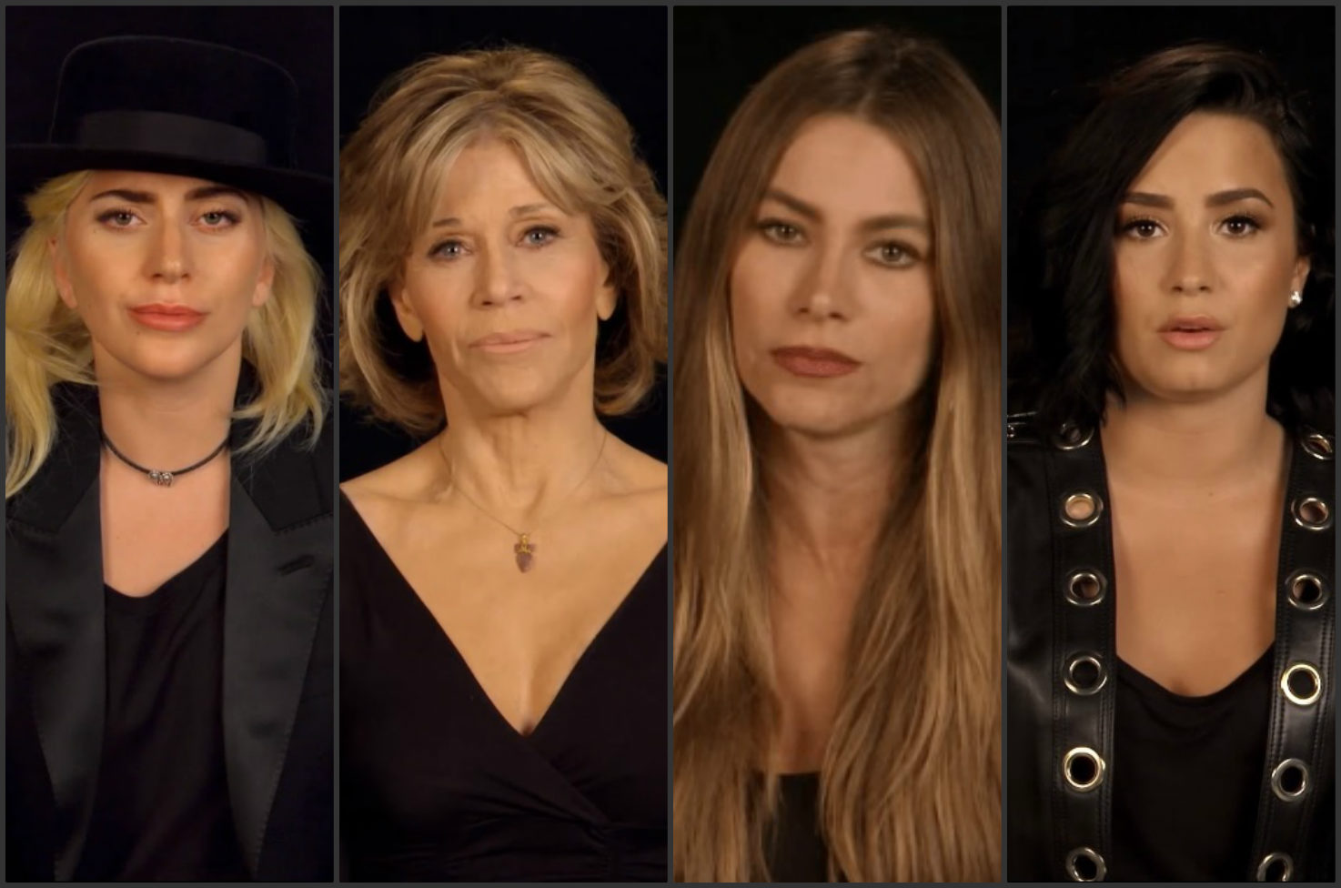 Lady Gaga,Jane Fonda, Sofia Vergara y Demi Lovato fueron algunas de las famosas que se unieron. 