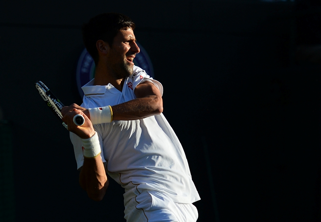 Novak Djokovic en el encuentro de hoy
