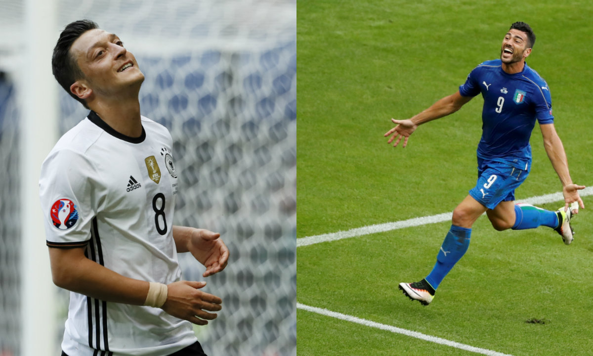 Mesut Özil y Graziano Pellè