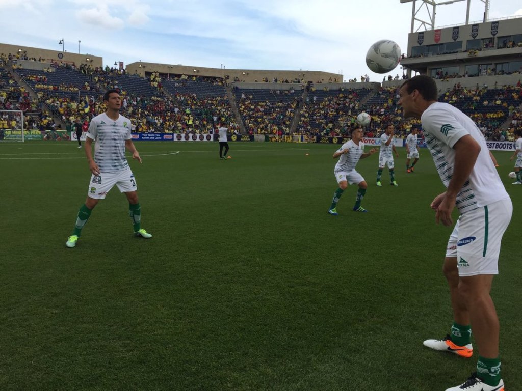 El entrenamiento previo al partido