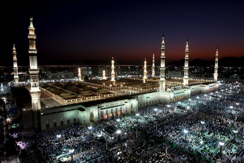 Mezquita del Profeta, la segunda más sagrada del islám, está ubicada en la ciudad saudí de Medina.