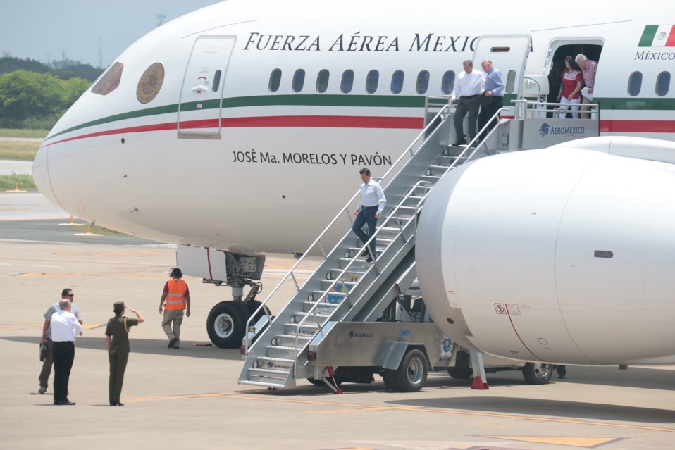 Aterriza avión presidencial en Tampico 