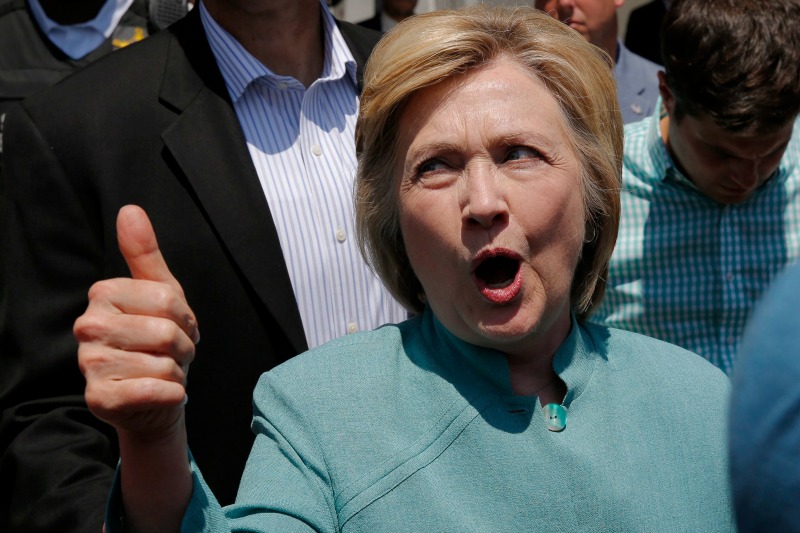 La aspirante presidencial por el partido Demócrata, Hillary Clinton.