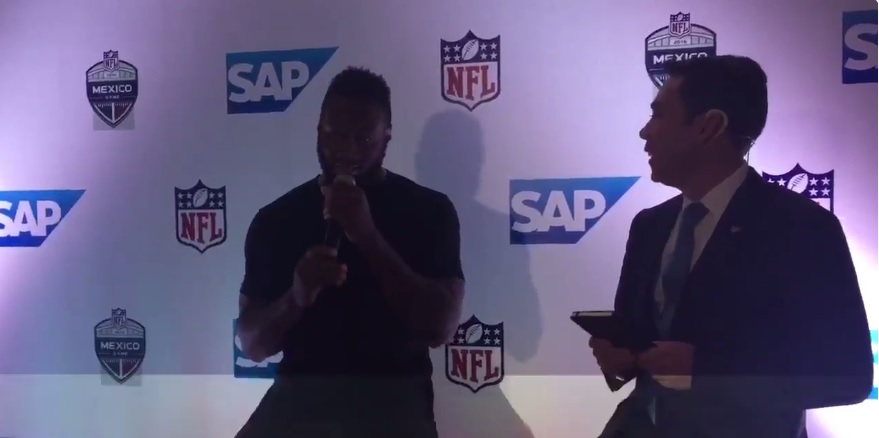 El RB de los Raiders de Oakland, Latavius Murray, estuvo en México 