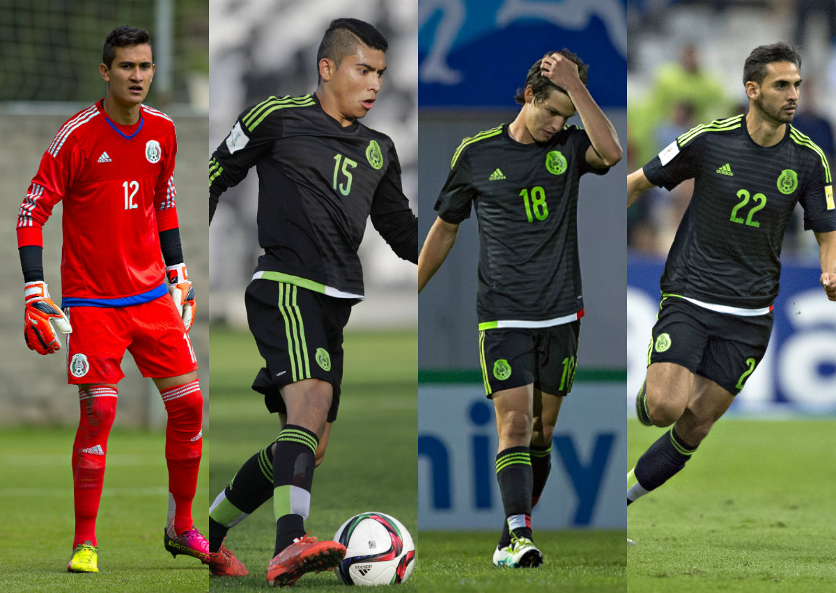 Raúl gudiño, Orbelin Pineda, Carlos Fierro y Raúl López