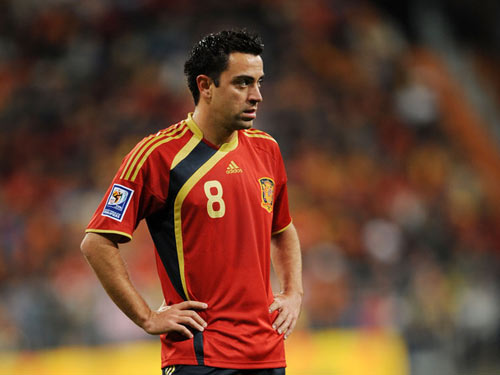 Xavi con la casaca de la selección 