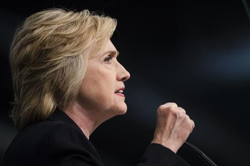 Hillary Clinton durante una aparición en Philadelphia 