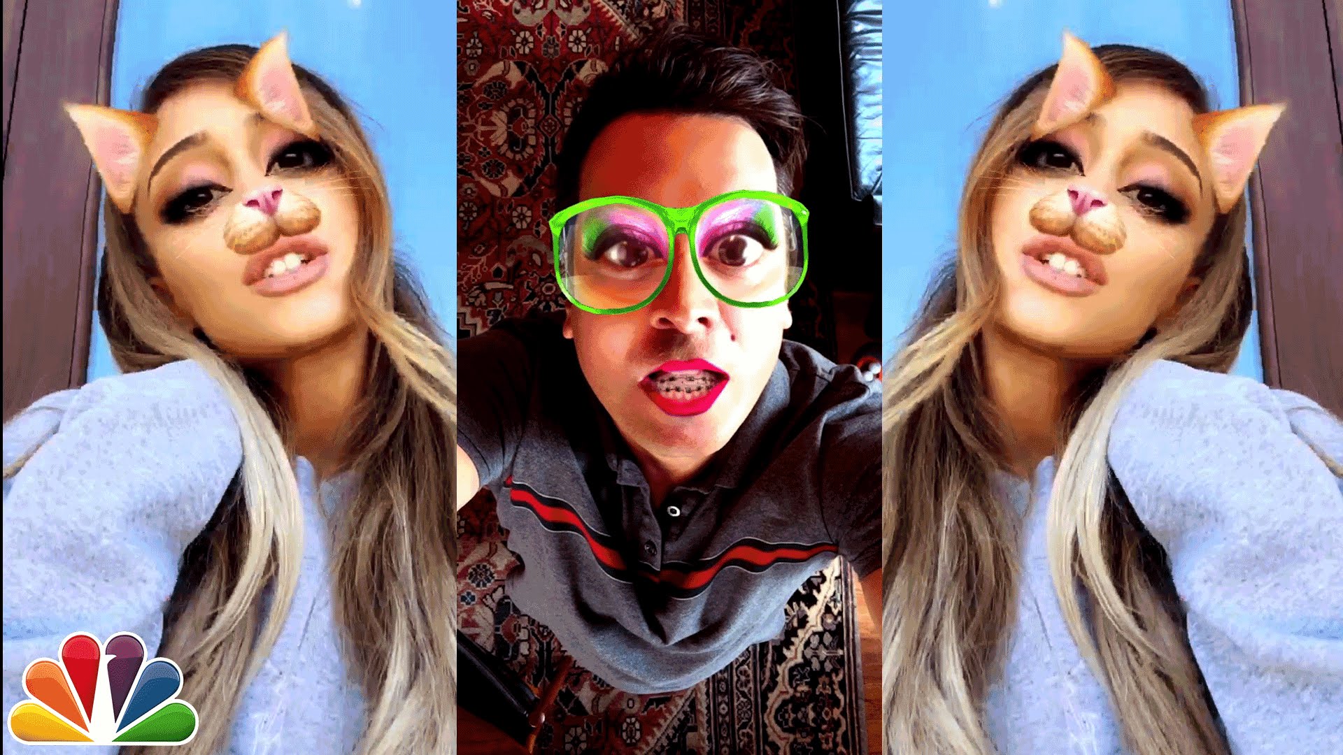 Ariana y Jimmy se divirtieron con los filtros de Snapchat