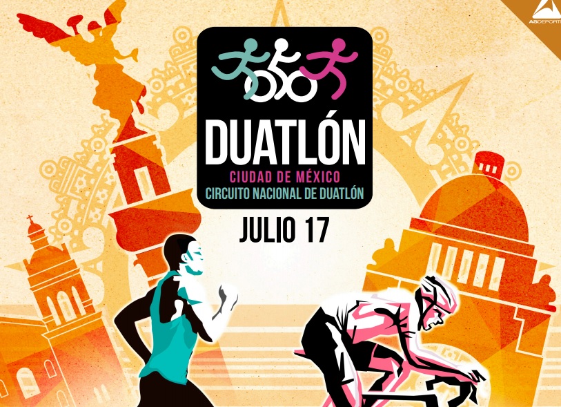 Cartel del evento Duatlón CDMX