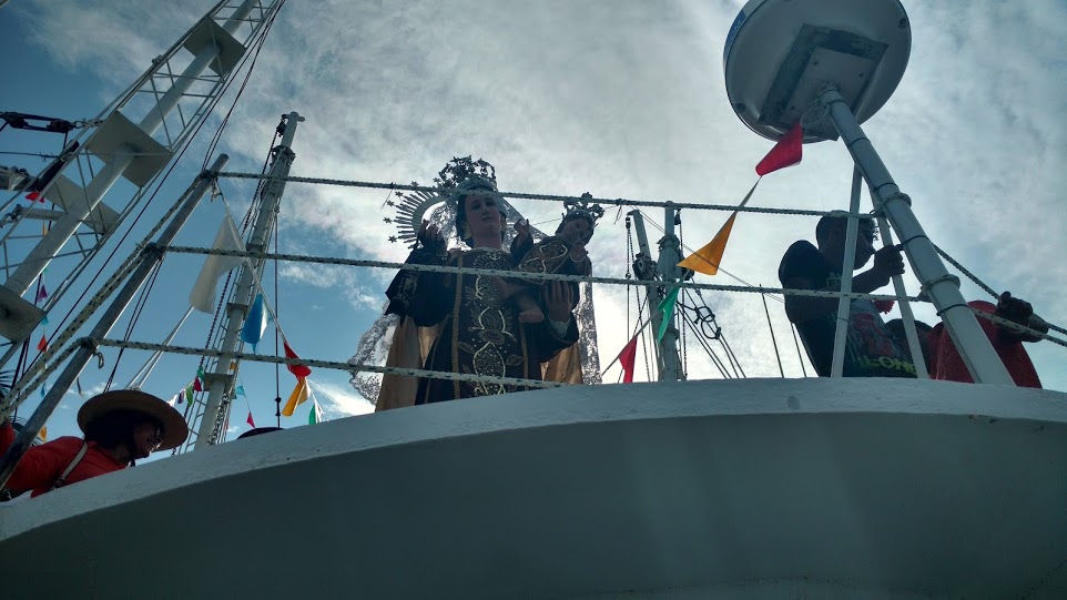 Procesión de Virgen del Carmen en Tampico.